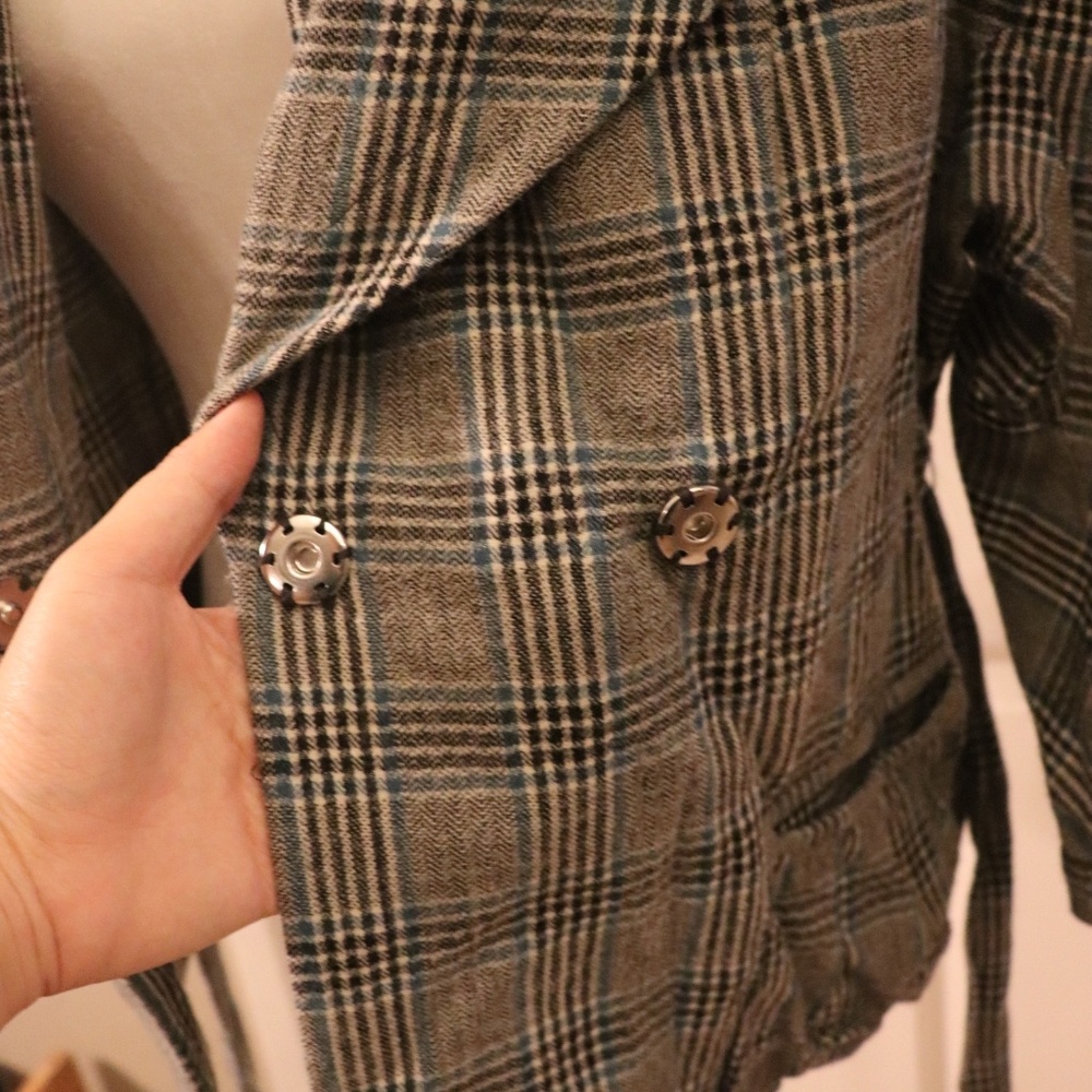 Marc Jacobs | plaid wool blend shawl jacket - Picture 4 of 8